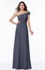 Modern A-line One Shoulder Sleeveless Floor Length Plus Size Bridesmaid Dresses