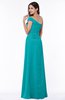 Modern A-line One Shoulder Sleeveless Floor Length Plus Size Bridesmaid Dresses