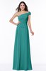 Modern A-line One Shoulder Sleeveless Floor Length Plus Size Bridesmaid Dresses