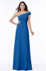 Modern A-line One Shoulder Sleeveless Floor Length Plus Size Bridesmaid Dresses