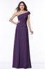 Modern A-line One Shoulder Sleeveless Floor Length Plus Size Bridesmaid Dresses