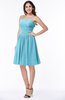 Elegant Strapless Sleeveless Zipper Knee Length Ribbon Bridesmaid Dresses