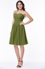 Elegant Strapless Sleeveless Zipper Knee Length Ribbon Bridesmaid Dresses
