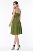 Elegant Strapless Sleeveless Zipper Knee Length Ribbon Bridesmaid Dresses