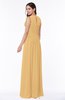 Antique A-line Scoop Zip up Floor Length Plus Size Bridesmaid Dresses
