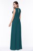 Antique A-line Scoop Zip up Floor Length Plus Size Bridesmaid Dresses