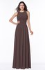 Antique A-line Scoop Zip up Floor Length Plus Size Bridesmaid Dresses