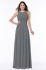 Antique A-line Scoop Zip up Floor Length Plus Size Bridesmaid Dresses