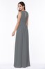 Antique A-line Scoop Zip up Floor Length Plus Size Bridesmaid Dresses