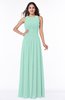 Antique A-line Scoop Zip up Floor Length Plus Size Bridesmaid Dresses