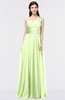 Elegant A-line Zip up Floor Length Ruching Bridesmaid Dresses