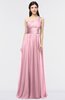 Elegant A-line Zip up Floor Length Ruching Bridesmaid Dresses