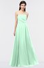Modern Sleeveless Zip up Floor Length Plainness Bridesmaid Dresses