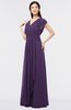 Elegant A-line Short Sleeve Zip up Ruching Evening Dresses