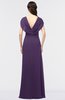 Elegant A-line Short Sleeve Zip up Ruching Evening Dresses