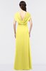 Elegant A-line Short Sleeve Zip up Ruching Evening Dresses