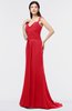 Gorgeous Mermaid Spaghetti Sleeveless Sweep Train Ruching Evening Dresses