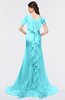 Glamorous Mermaid V-neck Zip up Sweep Train Plainness Prom Dresses