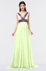Elegant A-line V-neck Sleeveless Zip up Ruching Graduation Dresses