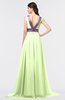 Elegant A-line V-neck Sleeveless Zip up Ruching Graduation Dresses