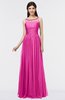 Elegant Scoop Sleeveless Buttons Floor Length Evening Dresses