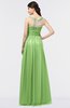 Elegant Scoop Sleeveless Buttons Floor Length Evening Dresses