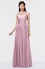 Elegant Scoop Sleeveless Buttons Floor Length Evening Dresses