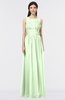 Gorgeous A-line Scoop Sleeveless Floor Length Lace Bridesmaid Dresses