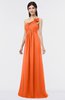 Elegant A-line Asymmetric Neckline Sleeveless Floor Length Flower Bridesmaid Dresses