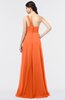 Elegant A-line Asymmetric Neckline Sleeveless Floor Length Flower Bridesmaid Dresses