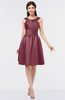 Mature A-line Scoop Sleeveless Ruching Bridesmaid Dresses