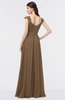 Elegant A-line Square Sleeveless Floor Length Lace Bridesmaid Dresses