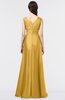 Elegant A-line V-neck Sleeveless Floor Length Appliques Bridesmaid Dresses