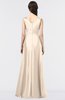 Elegant A-line V-neck Sleeveless Floor Length Appliques Bridesmaid Dresses