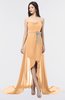 Glamorous A-line Strapless Zip up Sweep Train Graduation Dresses