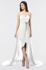Glamorous A-line Strapless Zip up Sweep Train Graduation Dresses