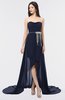 Glamorous A-line Strapless Zip up Sweep Train Graduation Dresses