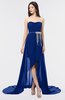 Glamorous A-line Strapless Zip up Sweep Train Graduation Dresses