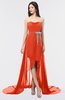 Glamorous A-line Strapless Zip up Sweep Train Graduation Dresses