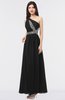 Elegant A-line Asymmetric Neckline Zip up Asymmetric Appliques Bridesmaid Dresses