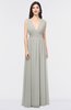 Plain A-line V-neck Sleeveless Floor Length Appliques Bridesmaid Dresses