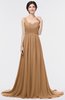 Modern A-line Asymmetric Neckline Sleeveless Zip up Sweep Train Evening Dresses