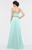 Mature A-line Sleeveless Floor Length Ruching Prom Dresses