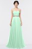 Mature A-line Sleeveless Floor Length Ruching Prom Dresses