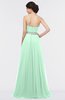 Mature A-line Sleeveless Floor Length Ruching Prom Dresses
