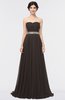 Mature A-line Sleeveless Floor Length Ruching Prom Dresses