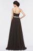 Mature A-line Sleeveless Floor Length Ruching Prom Dresses