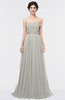 Mature A-line Sleeveless Floor Length Ruching Prom Dresses