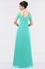 Elegant A-line Short Sleeve Zip up Floor Length Beaded Mother of the Bride Dresses