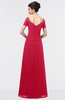 Elegant A-line Short Sleeve Zip up Floor Length Beaded Mother of the Bride Dresses